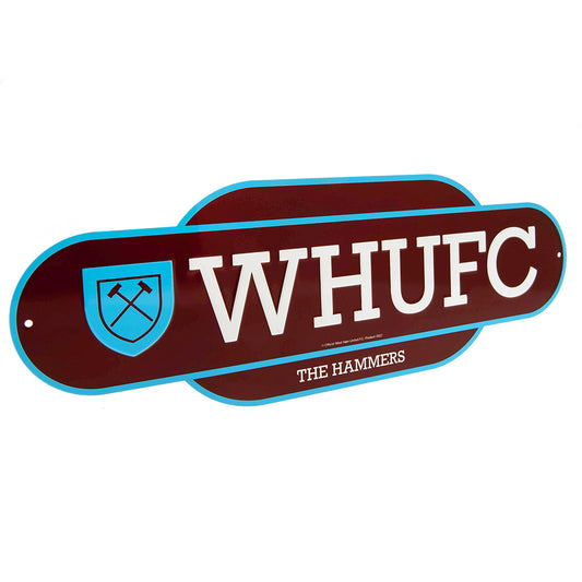 West Ham United FC Colour Retro Sign, alternate view