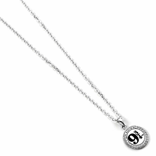 Harry Potter Sterling Silver 9 & 3 Quarters Crystal Necklace, alternate view