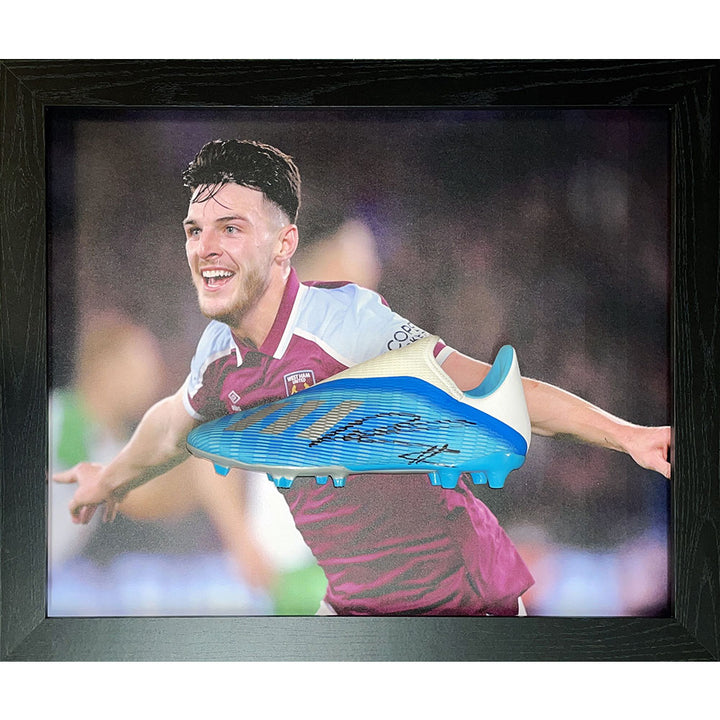West Ham United FC Declan Rice Signed Boot (Framed)