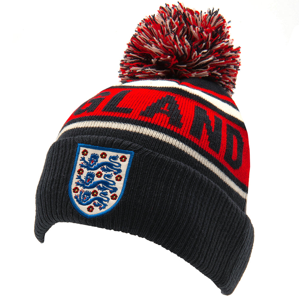 Official England Text Bobble Hat