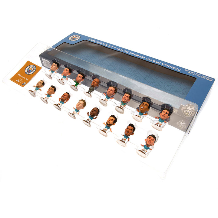 Manchester City League Winners Team 16 Pack 16 Soccerstarz Figures (2021/22 Version Classic Kit)