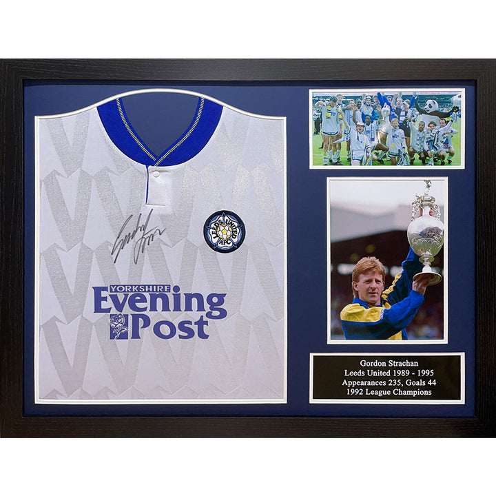 Leeds United FC 1992 Gordon Strachan Signed Shirt (Framed)