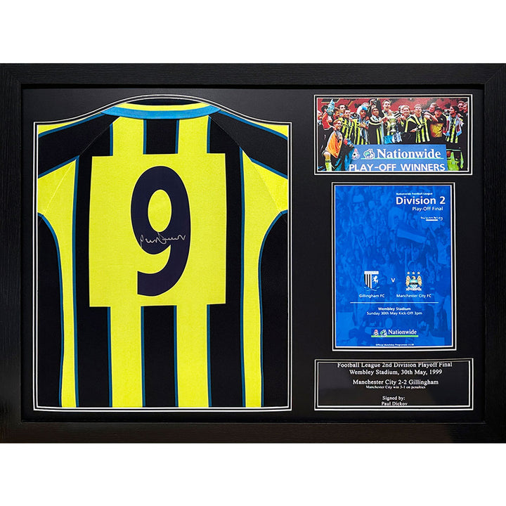 Manchester City FC Paul Dickov Signed Shirt (Framed)