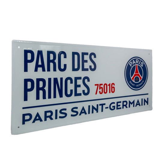 Paris Saint Germain FC White Street Sign, alternate view