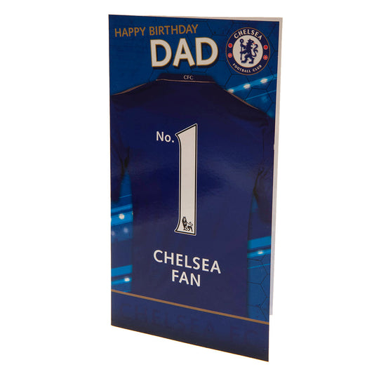 Chelsea FC No. 1 Dad Birthday Card, alternate view