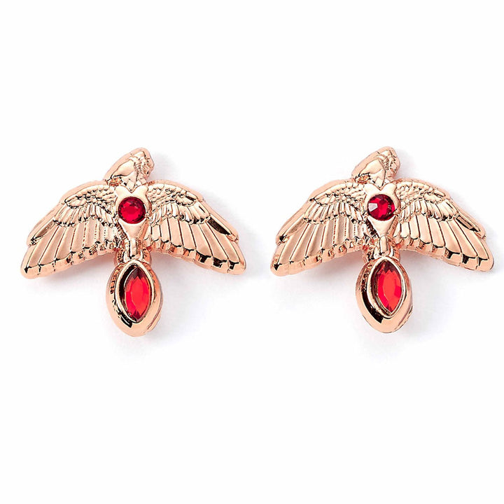 Harry Potter Rose Gold Plated Fawkes Earrings