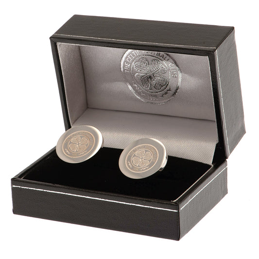 Celtic FC Stainless Steel Round Cufflinks, alternate view
