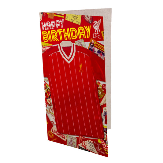 Liverpool FC Retro Shirt Birthday Card, alternate view