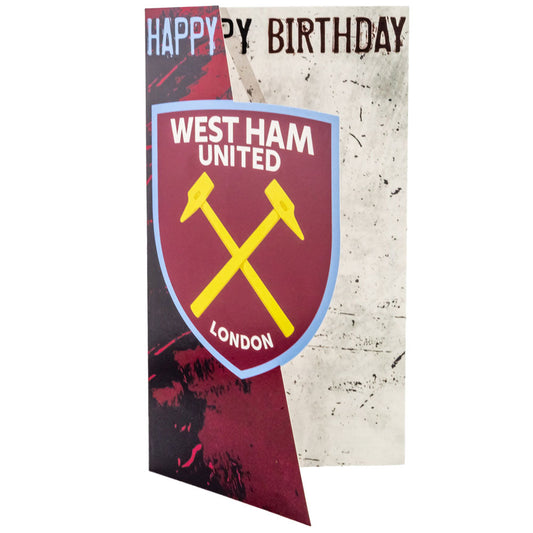 West Ham United FC Crest Birthday Card, alternate view