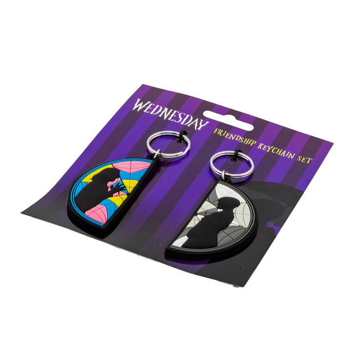 Wednesday 2 Pack Friendship Keyring Set