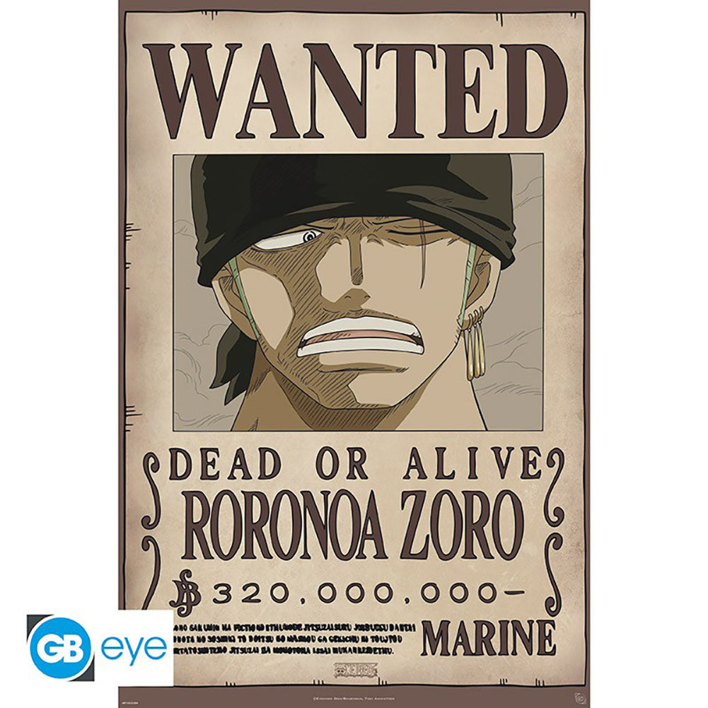 One Piece Wanted Zoro Poster