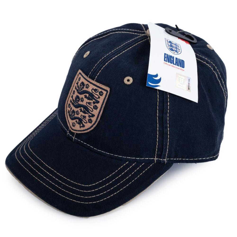 Official England FC Crest Navy Crombie Cap