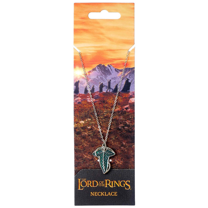 Official The Lord Of The Rings Silver Plated  Leaf Of Lorien Unisex Necklace