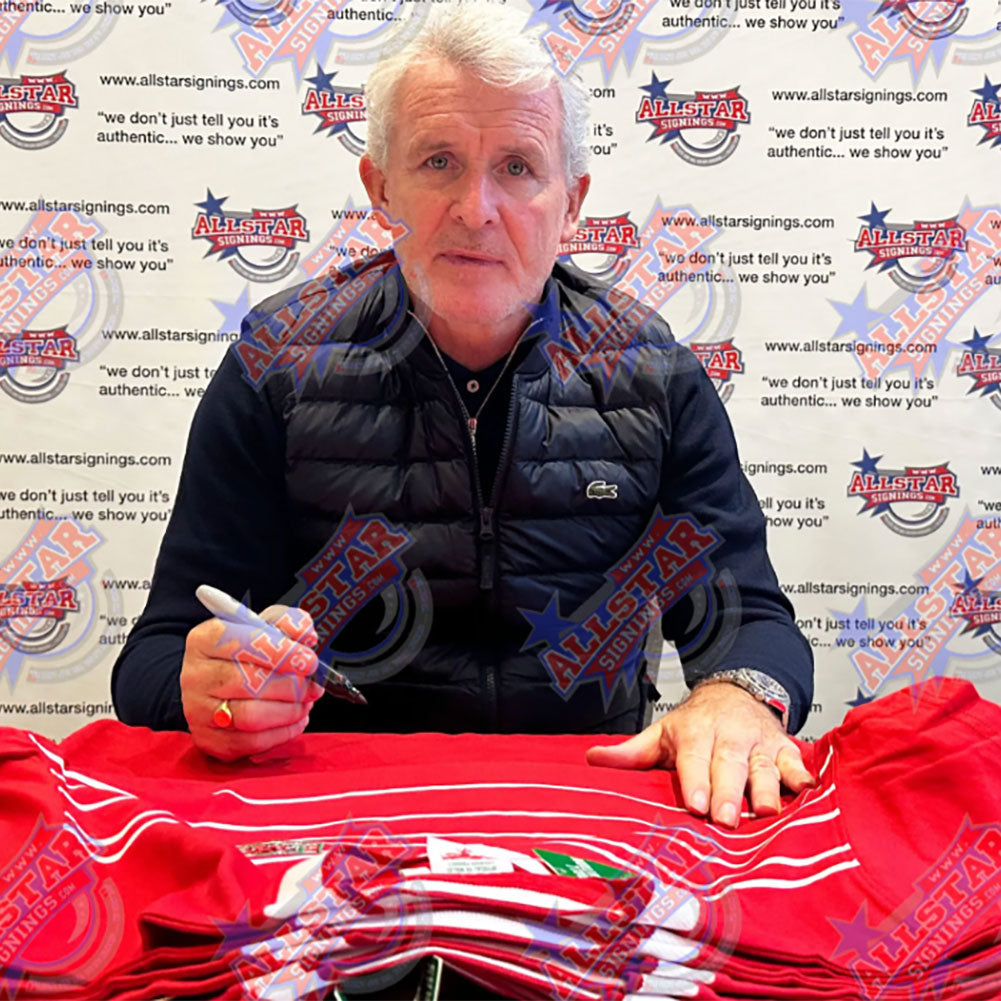 FA Wales 1984 Mark Hughes Signed Shirt (Framed)