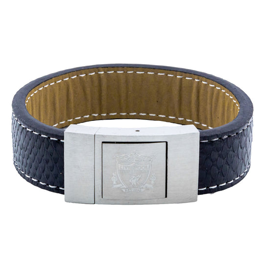Liverpool FC Stitched Leather Bracelet, alternate view