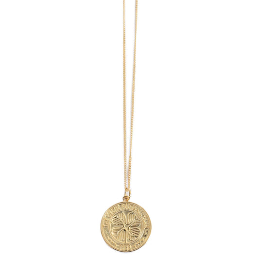Celtic FC 18ct Gold Plated on Silver Pendant & Chain, alternate view