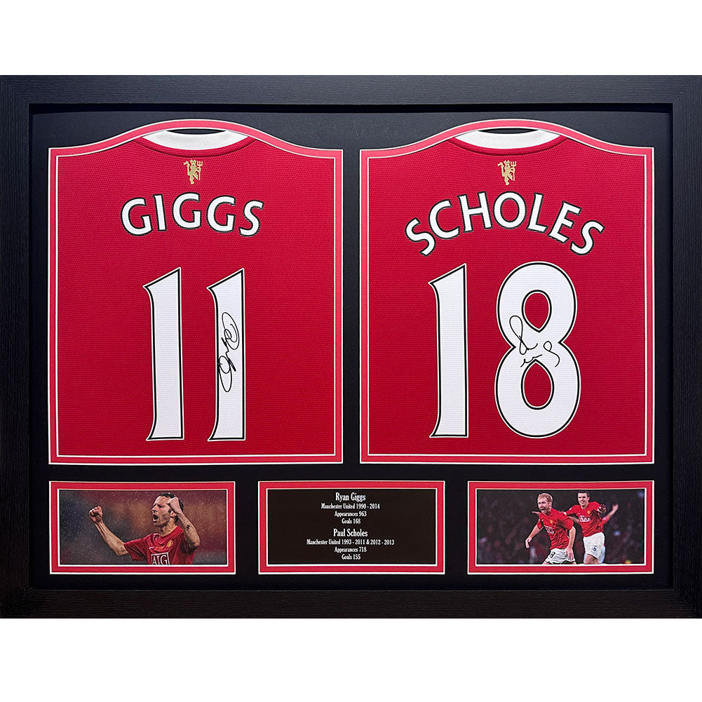 Manchester United Ryan Giggs & Paul Scholes Signed Shirts (Dual Framed)