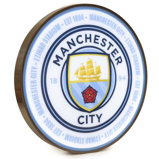 Manchester City FC 12 Inch LED Wall Light, alternate view