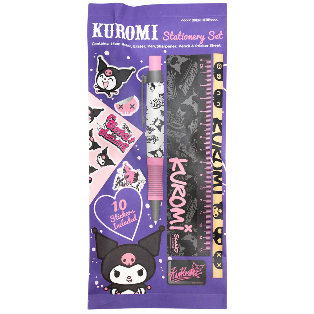 Kuromi 6-Piece Stationery Set