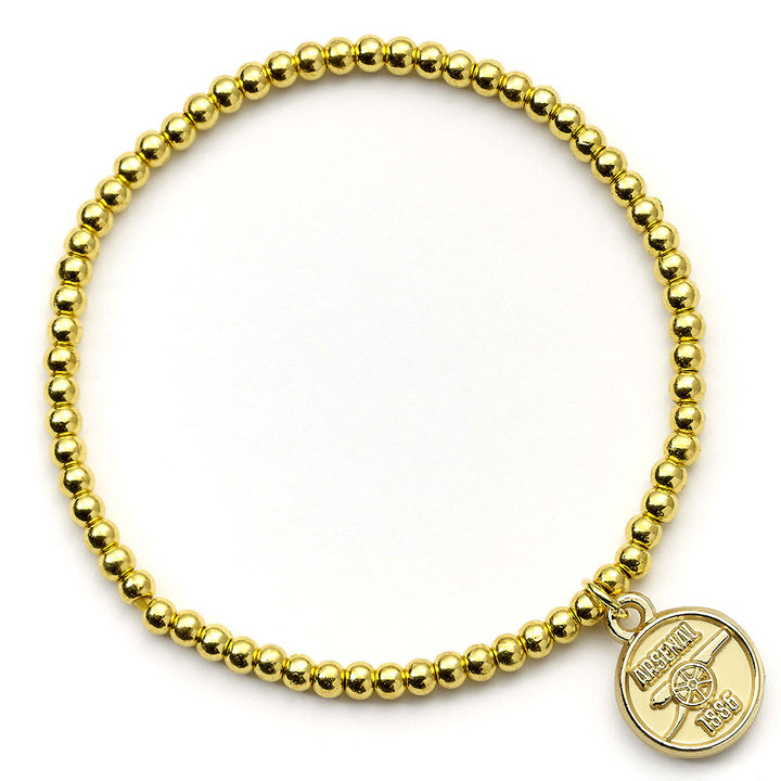 Arsenal FC Gold Finish Bead Bracelet