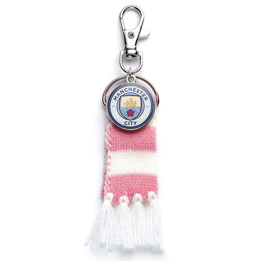 Manchester City FC Pink Bar Scarf Bag Charm, alternate view
