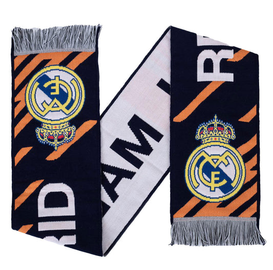 Real Madrid FC Navy Orange Scarf Football Club Merchandise, alternate view
