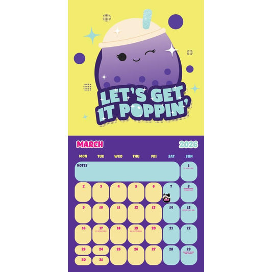 Squishmallows Square 2026 Calendar