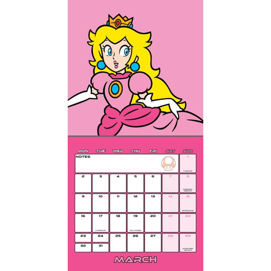 Super Mario Square 2026 Calendar