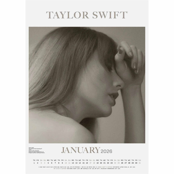 Taylor Swift A3 2026 Calendar