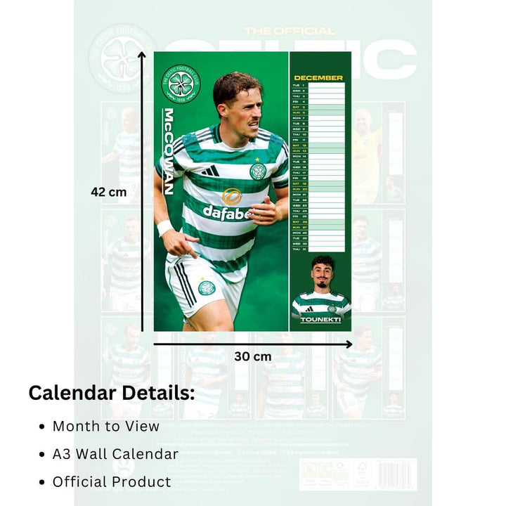 Celtic FC A3 Calendar 2026