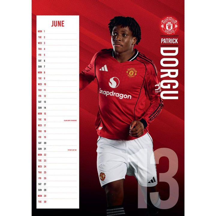 Manchester United FC A3 Calendar 2026