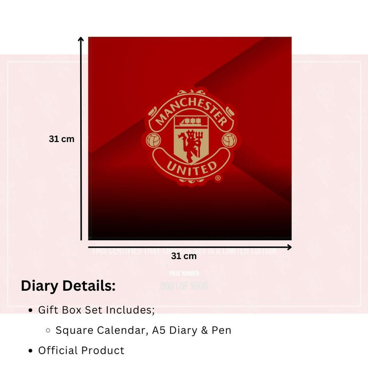 Manchester United FC Calendar & Diary Musical Gift Box 2026