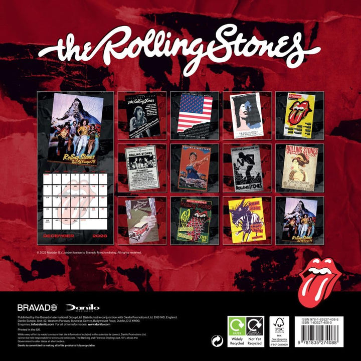 The Rolling Stones Square 2026 Calendar