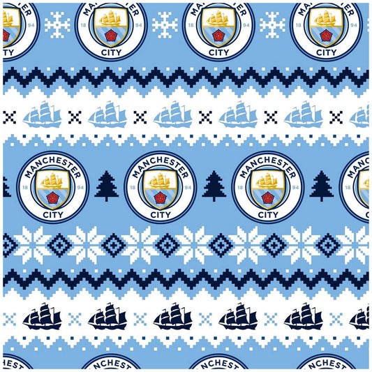 Manchester City FC Christmas Gift Wrap, alternate view