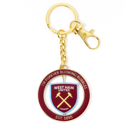 West Ham United FC Spinner Keyring, alternate view