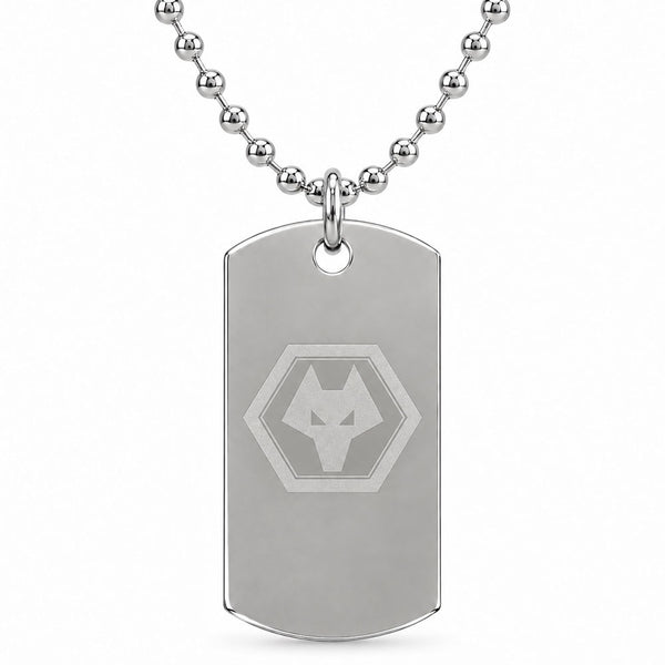 Wolverhampton Wanderers FC Engraved Dog Tag & Chain