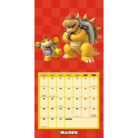 Super Mario Square Calendar 2027