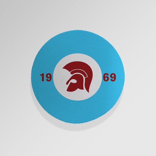 Trojan Claret & Blue - Drinks Coaster - Round or Square, alternate view