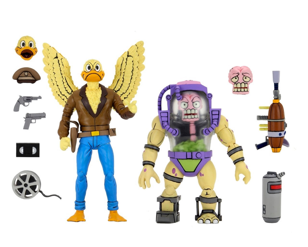 TMNT Cartoon Ace Duck And Mutagen Man 2 Pack 7" Scale Action Figures