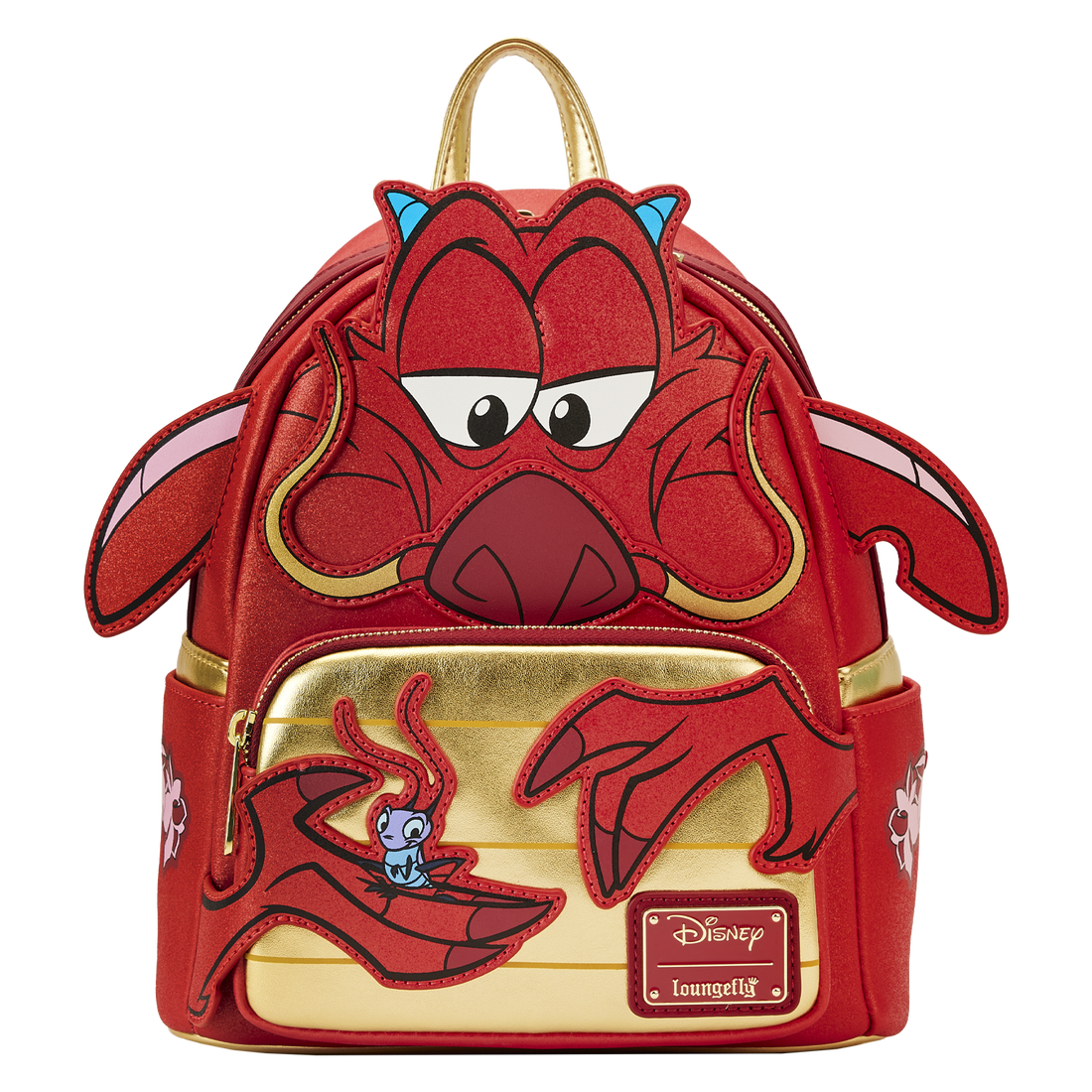 Loungefly Mulan 25th Anniversary Mushu Glitter Cosplay Mini Backpack