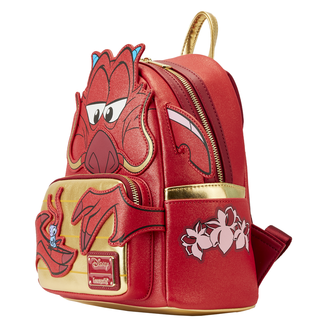 Loungefly Mulan 25th Anniversary Mushu Glitter Cosplay Mini Backpack