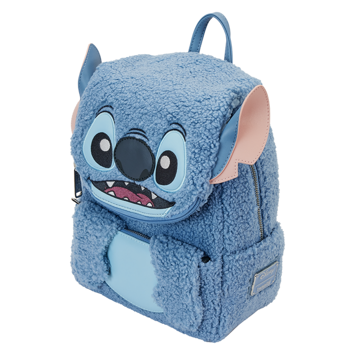 Loungefly Stitch Plush Sherpa Cosplay Mini Backpack