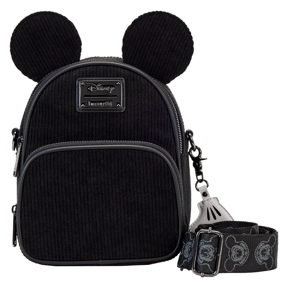 Loungefly Disney100 Mickey Mouse Classic Corduroy Convertible Mini Backpack & Crossbody Bag
