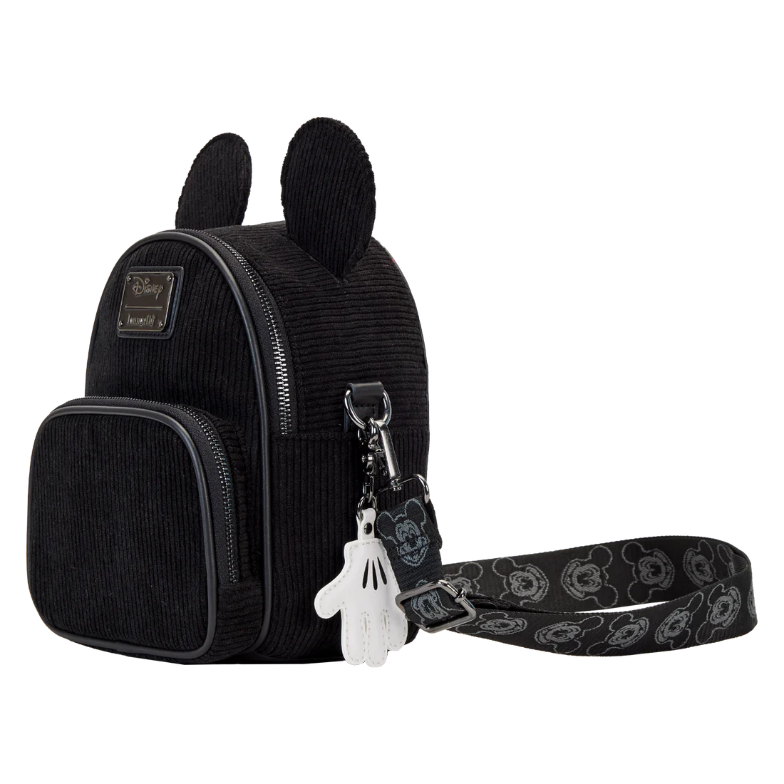 Loungefly Disney100 Mickey Mouse Classic Corduroy Convertible Mini Backpack & Crossbody Bag