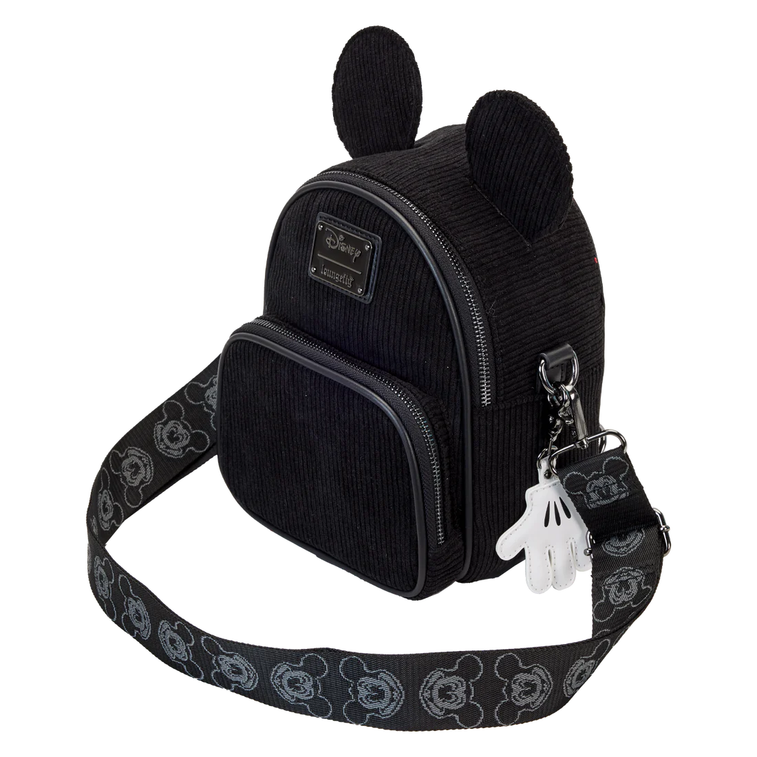 Loungefly Disney100 Mickey Mouse Classic Corduroy Convertible Mini Backpack & Crossbody Bag