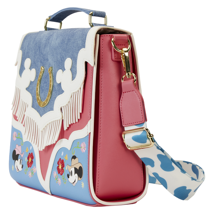 Loungefly Disney Western Mickey And Minnie Crossbody Bag