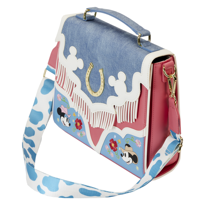 Loungefly Disney Western Mickey And Minnie Crossbody Bag
