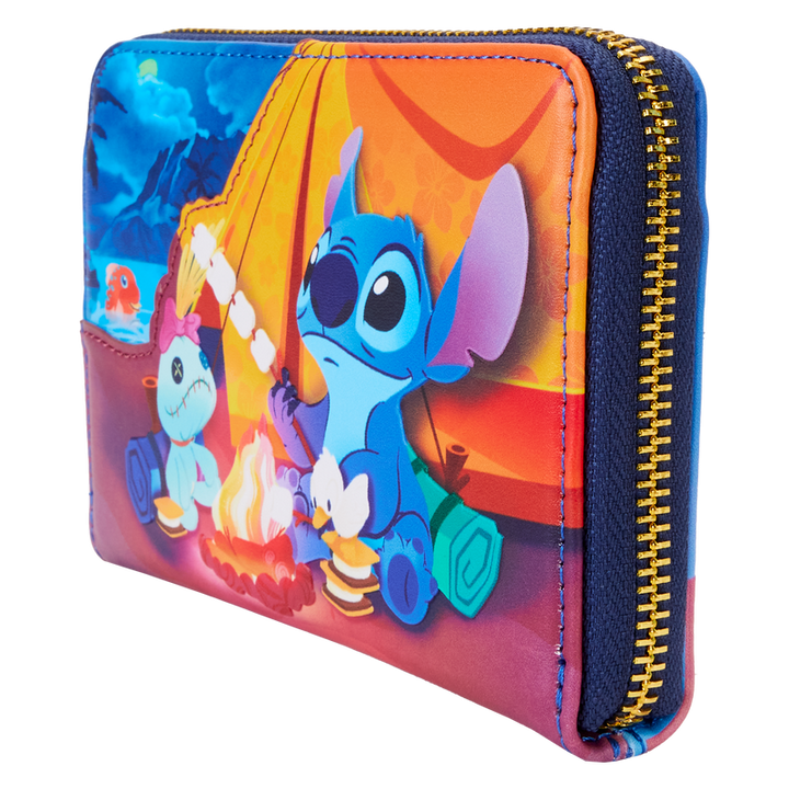 Loungefly Disney Stitch Camping Cuties Zip Around Wallet
