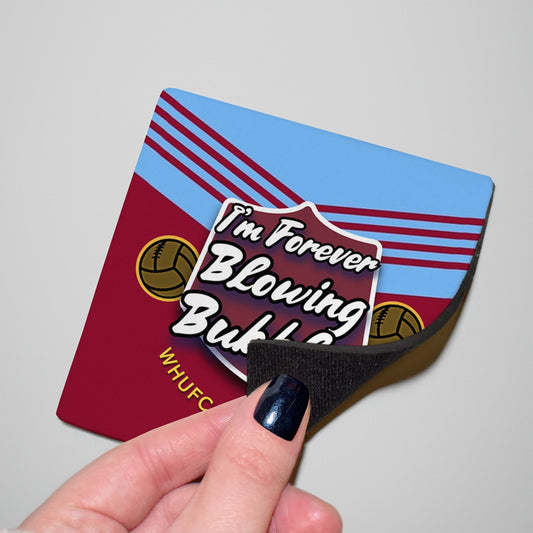 West Ham Bubbles - Football Coaster - Square Or Circle, alternate view