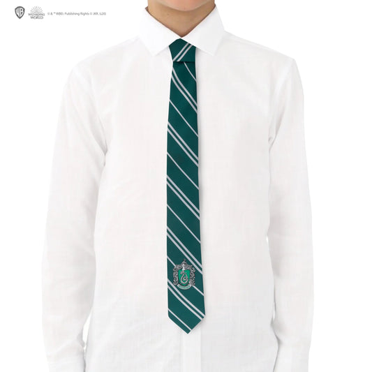 Harry Potter Kids Slytherin Woven Crest Tie